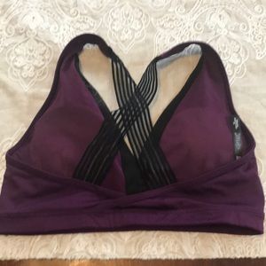 Victoria's Secret Intimates & Sleepwear - VS Sport:Purple/Black Sports Bra CrissCross Back:M Victoria's Secret Intimates & Sleepwear - VS Sport:Purple/Black Sports Bra CrissCross Back:M